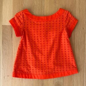 Orange Eyelet Janie & Jack Top